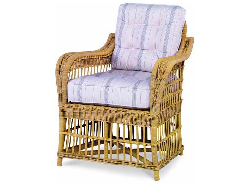Century AE-D40-54B-NT Mainland Wicker Large Dining Arm Chair with Button Back