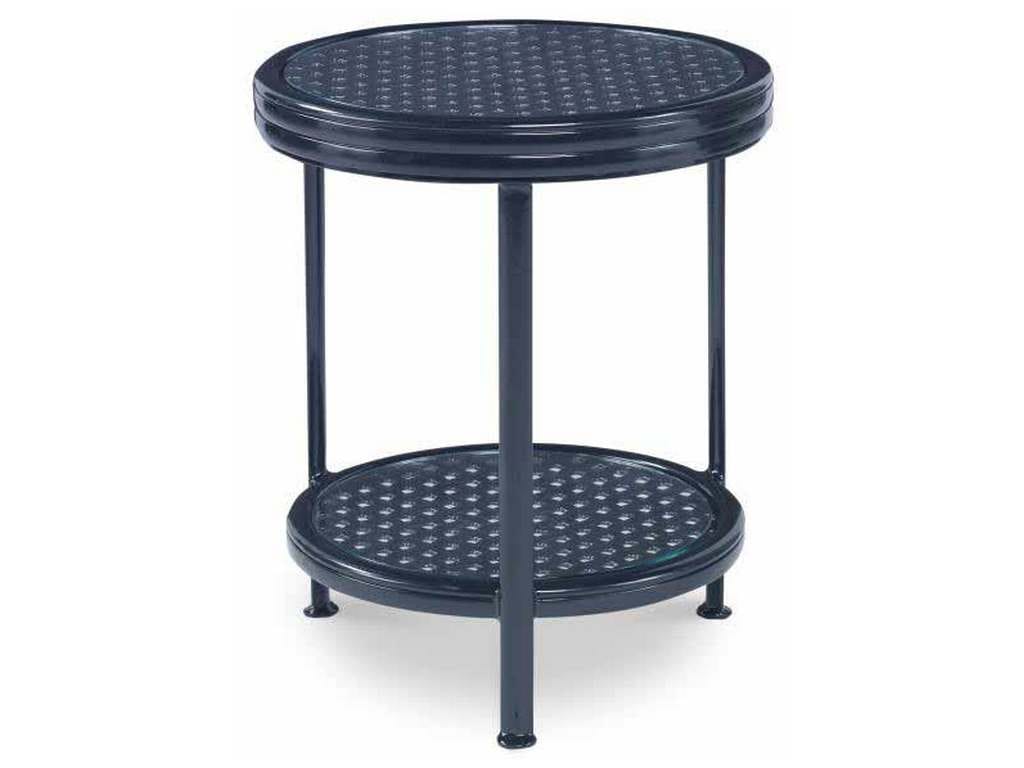 Century AE-D41-80 Augustine Metal Occasional Table with Tempered Glass