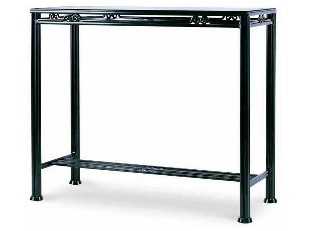 Century AE-D41-87 Augustine Metal Bar Table with Tempered Glass