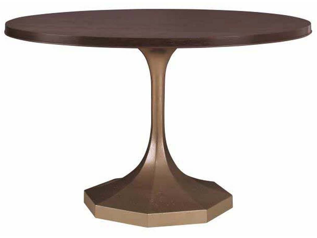 Century C79-305 Molly Gold Pedestal 54 inch Dining Table