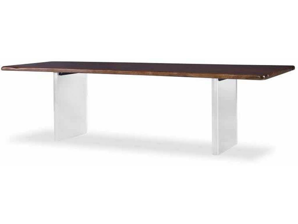 Century CR9-1-130-G-975 Details Live Edge 130 inch Guan Slab Dining Table Acrylic Base