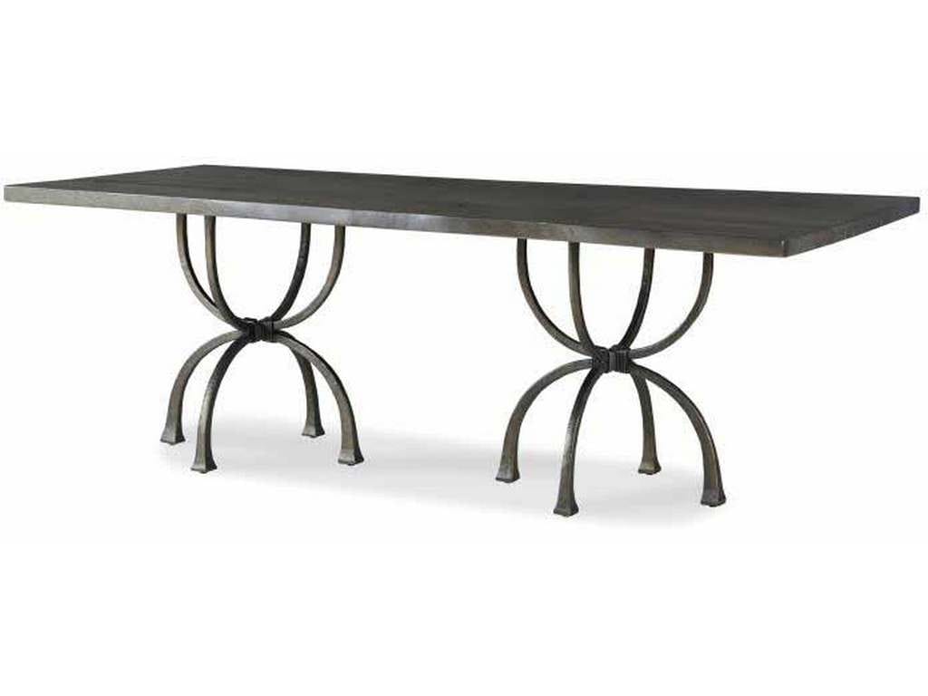 Century CR9-1-108-G-974 Details Live Edge 108 inch Guan Slab Dining Tbl Modeled Bronze