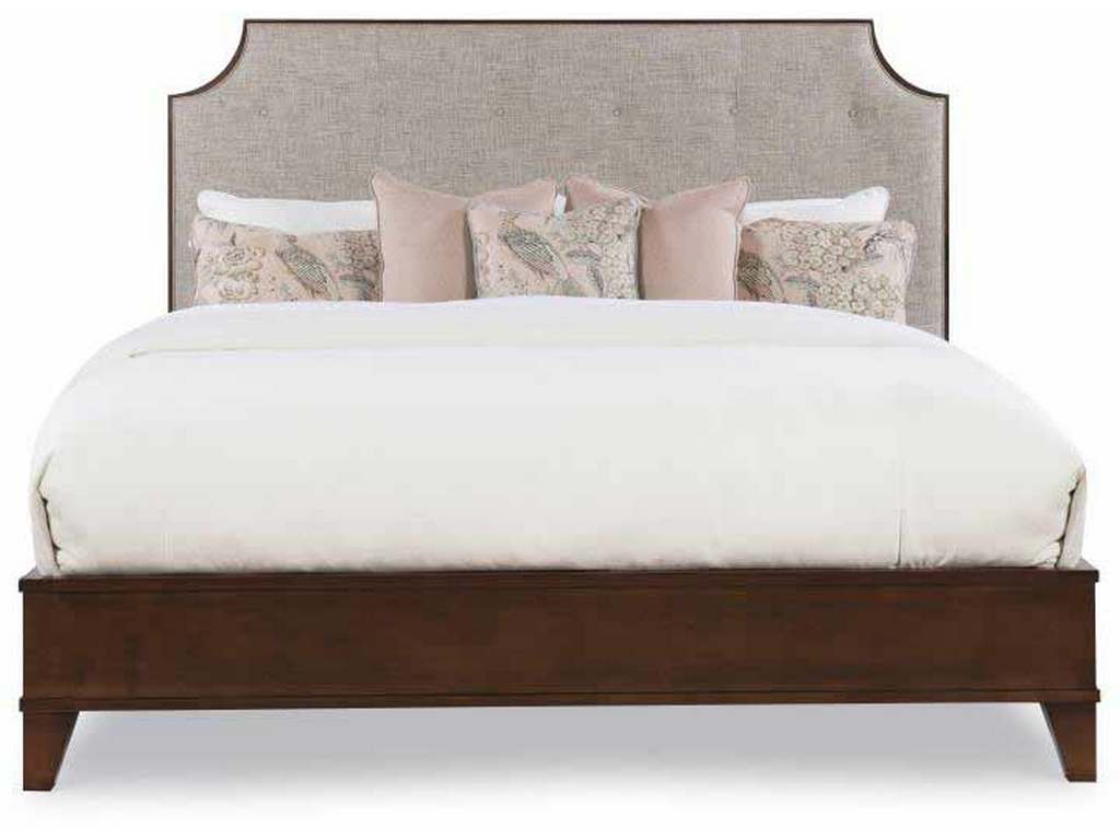 Century CR9-105-QW-60 Burbank Wood Trim Uph Bed Queen Size