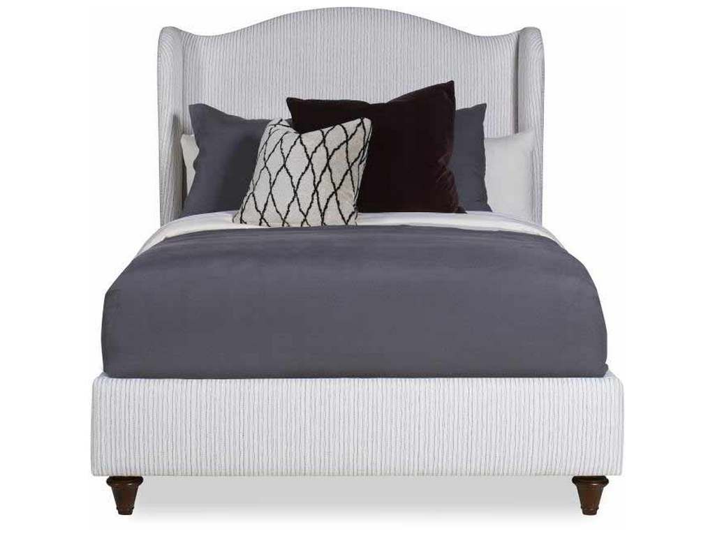 Century CR9-122CK Details Wing Bed Fully Upholstered Wing Medium Headboard Bed Cal King Size