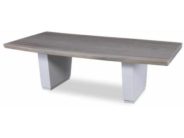 Century CR9-2-72-G-926 Details Live Edge 72 inch Guan Slab Cocktail Veneered Maple Base