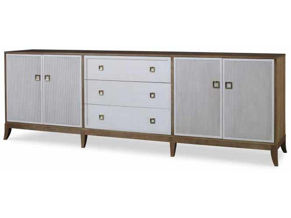 Century CR9-208-3 Details Case Four Door Three Drawer Low Credenza