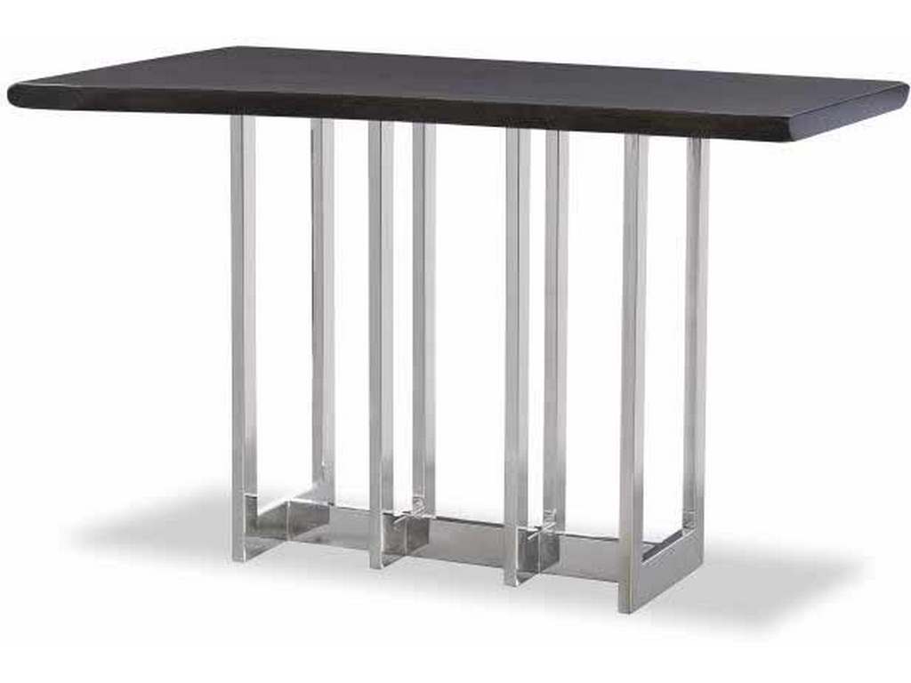 Century CR9-3-72-G-942 Details Live Edge 72 inch Guan Slab Console Polished Nickel Base