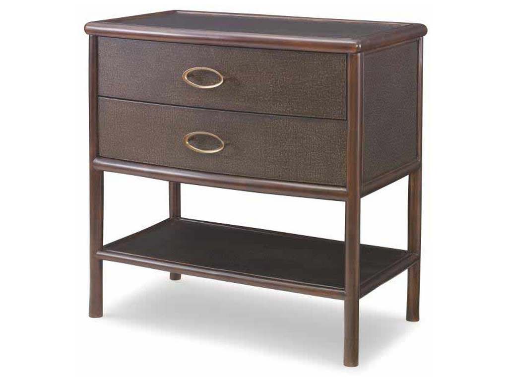 Century CT3006-BK Canvas Nightstand Black
