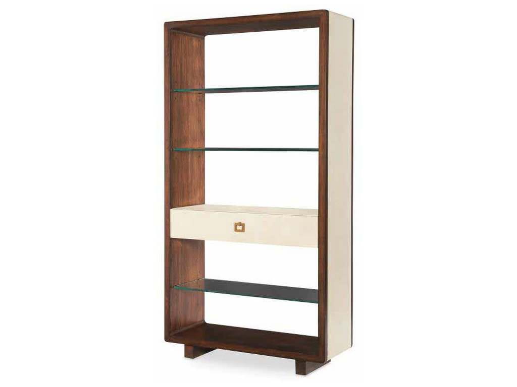 Century CT3013-IV Canvas Open Bookcase Ivory