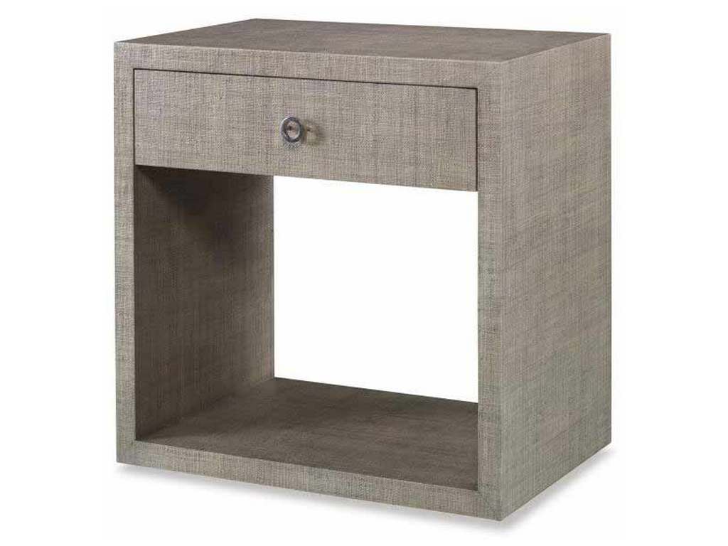 Century CT5014-FG Curate Charleston Large Nightstand with Glass French Grey
