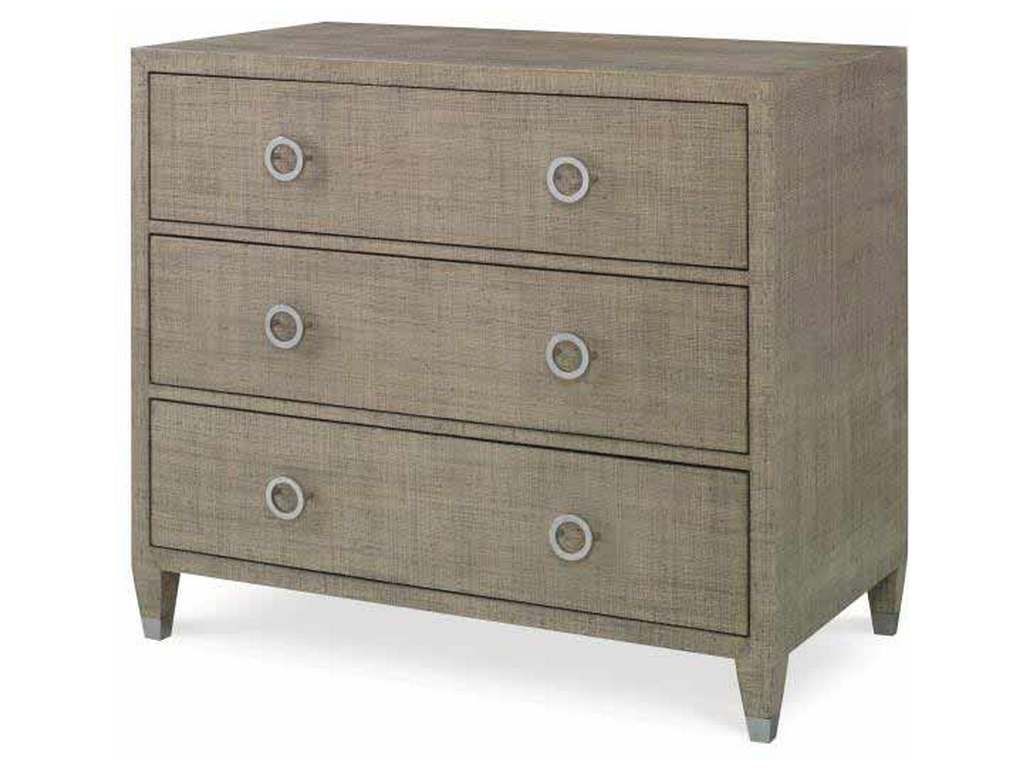 Century Furniture CT5019-FG Charleston 3 Drawer Chest with Glass French Grey