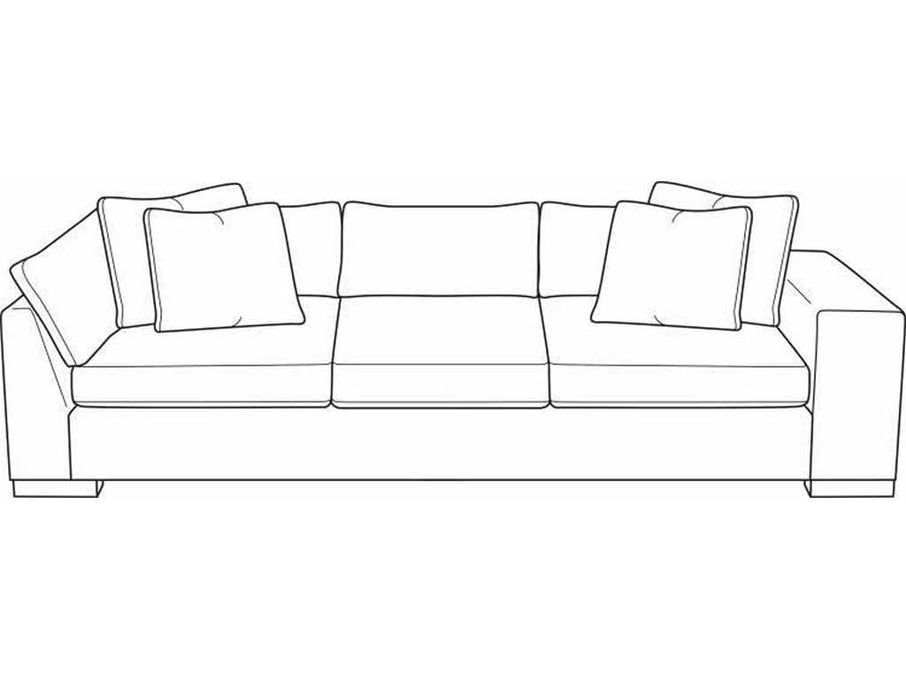 Century Furniture LTD7100-53 Great Room RAF Corner Sofa