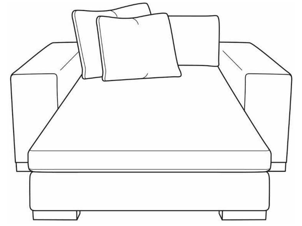 Century Furniture LTD7100-5X Great Room Wide Chaise