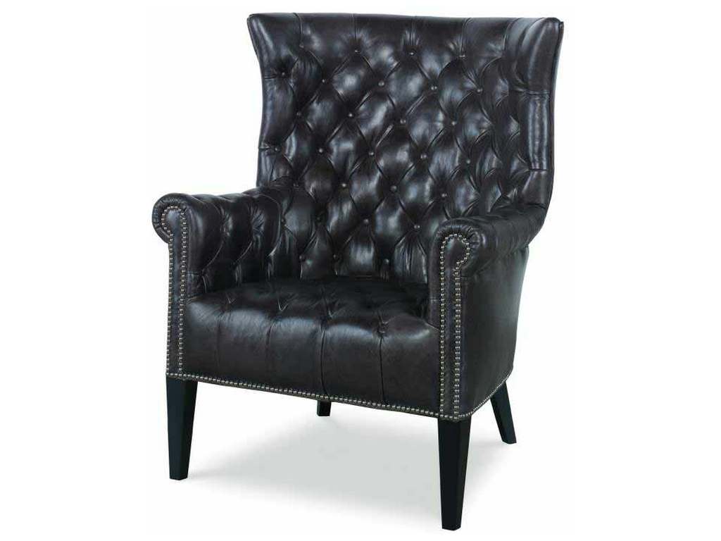 Century PLR-15106-BRUNETTE Empress Tufted Wing Chair