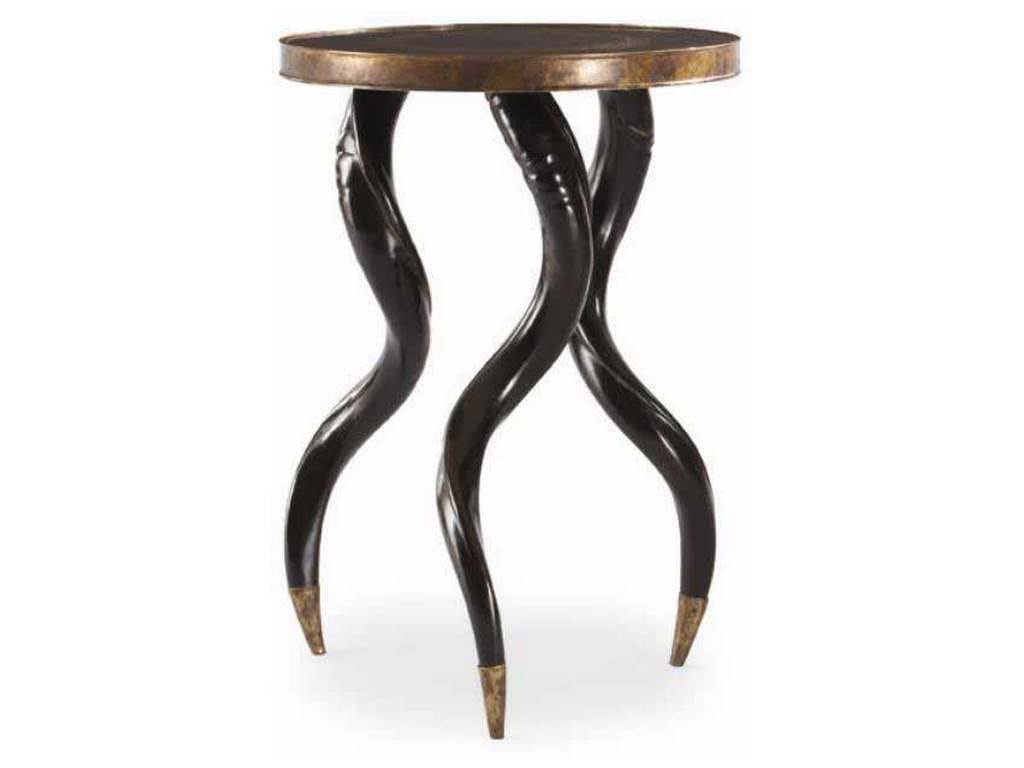 Century SF5047 Faux Horn Ebony Chairside Table