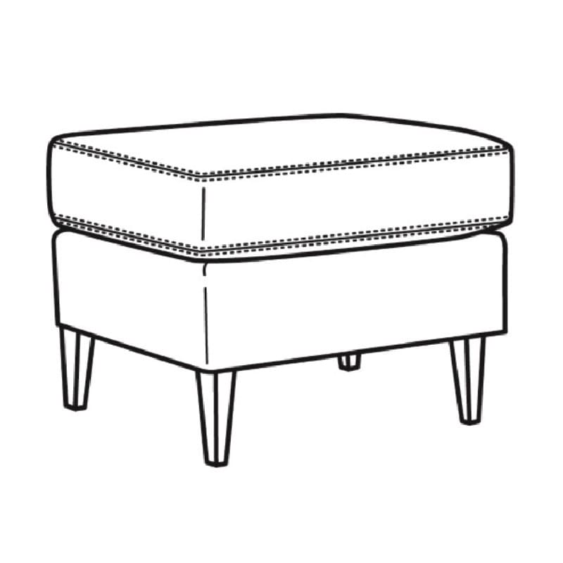 CR Laine L2820-07  Remy Leather Ottoman