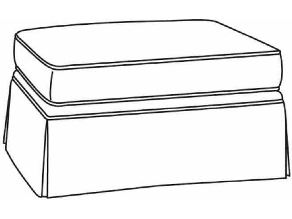 CR Laine 24  Skirted Ottoman
