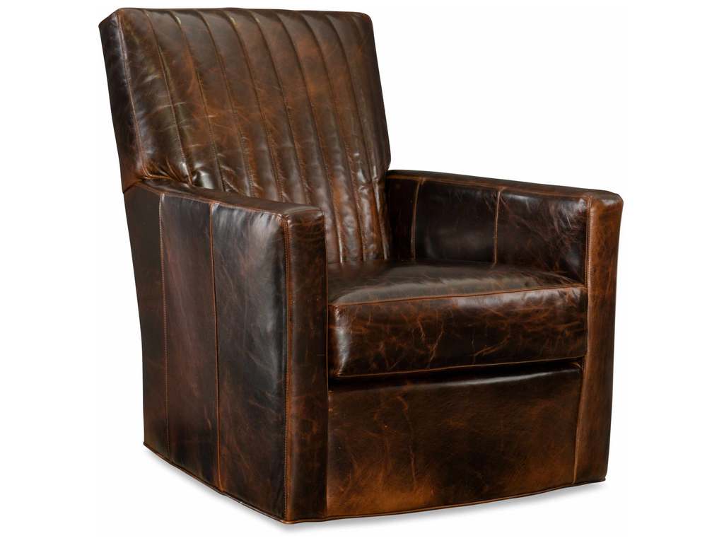CR Laine L1775-05SWCH  Malcolm Leather Channel Back Swivel Chair