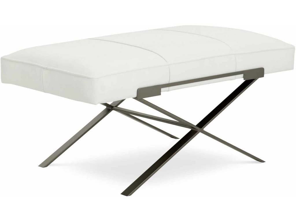 CR Laine L9677  Leather Ottoman Dasha Large Ottoman with Metal Base