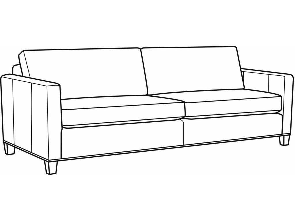 CR Laine L3100-21  Quinn Leather Long Sofa