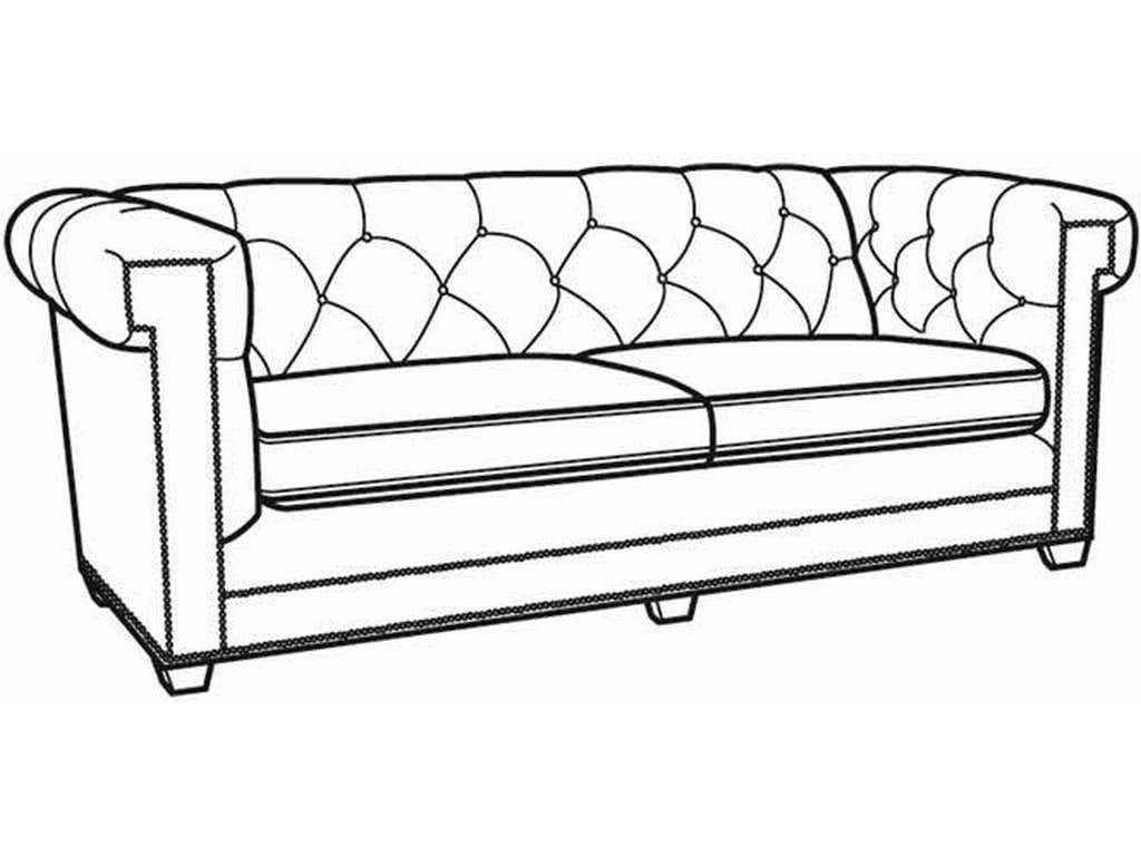 CR Laine L3111 Claybourne Leather Long Sofa