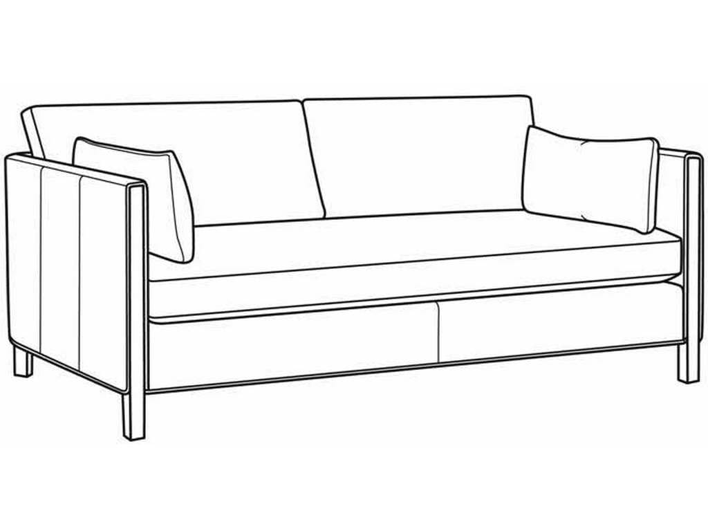 CR Laine L3500-22B  Nelson Leather Long Sofa