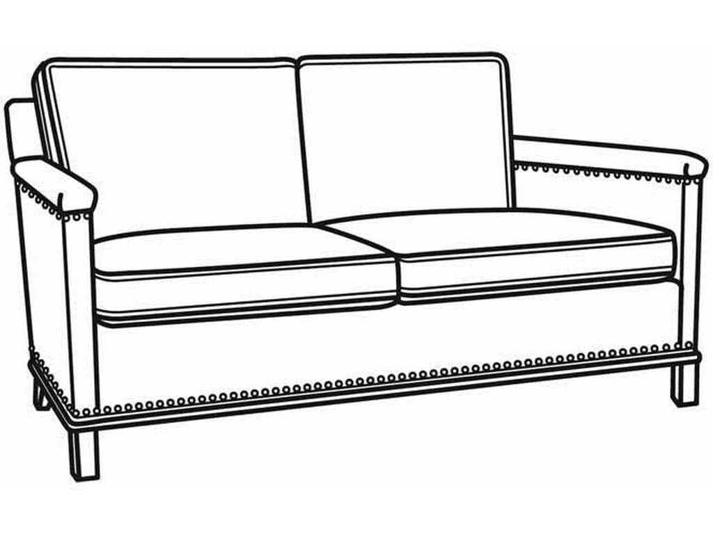 CR Laine 5534-N  Gotham Loveseat With Nails
