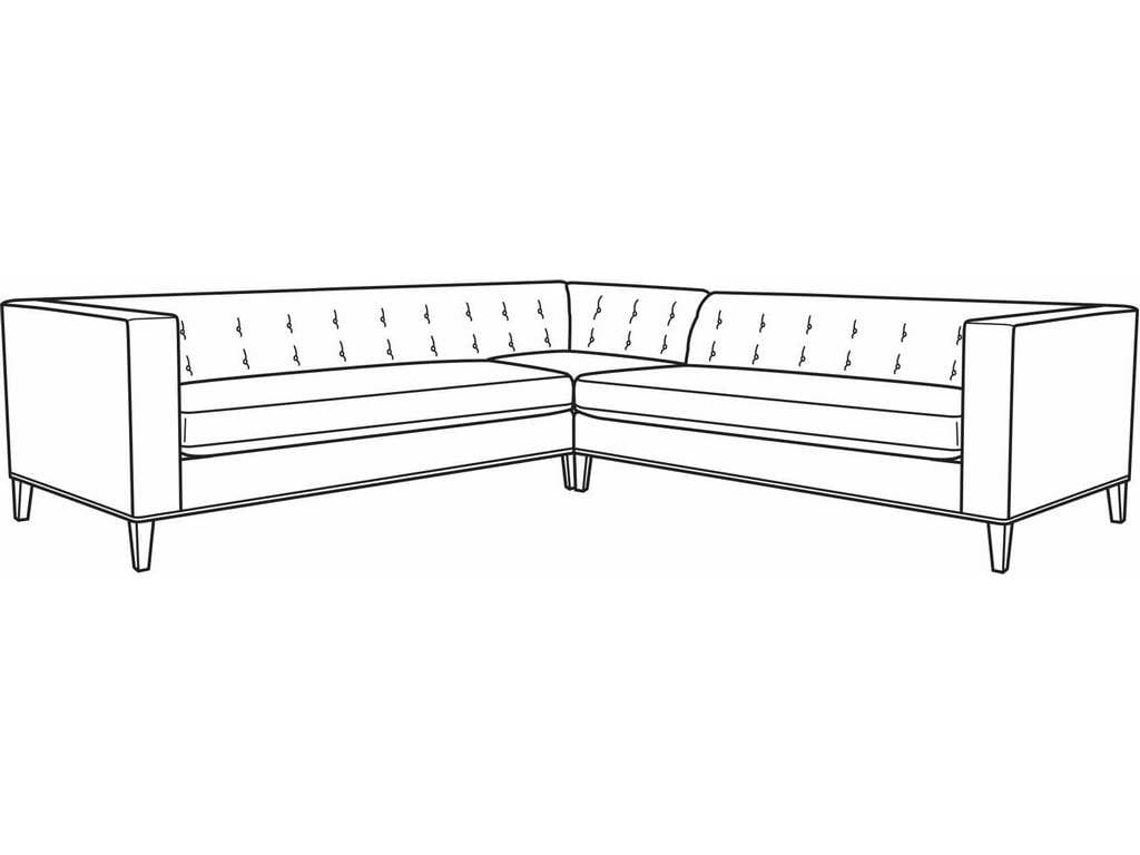 CR Laine L1550  Fletcher Leather Sectional