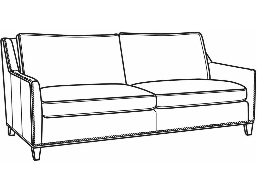 CR Laine L2462  Jeremy Leather Apt Sofa