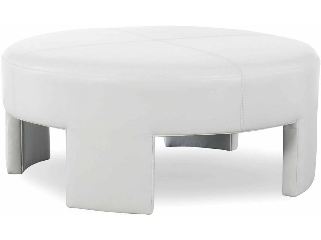 CR Laine L2707-17  Margot Leather Round Ottoman