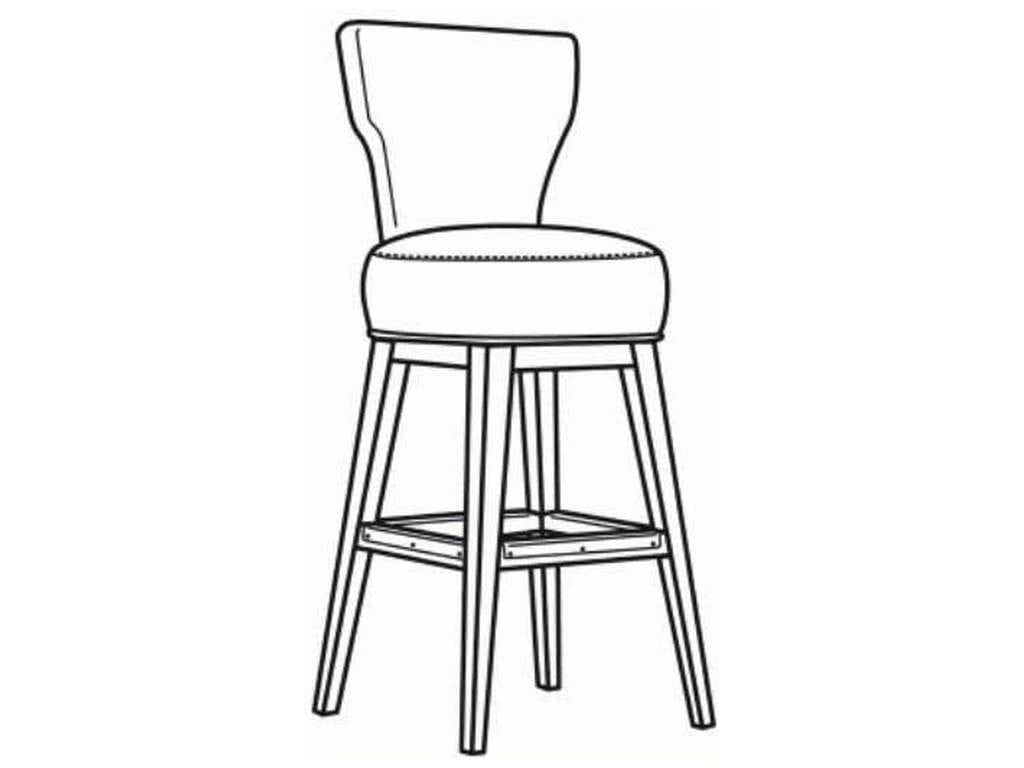 CR Laine L3020-46SW  Rachel Leather Swivel Bar Stool
