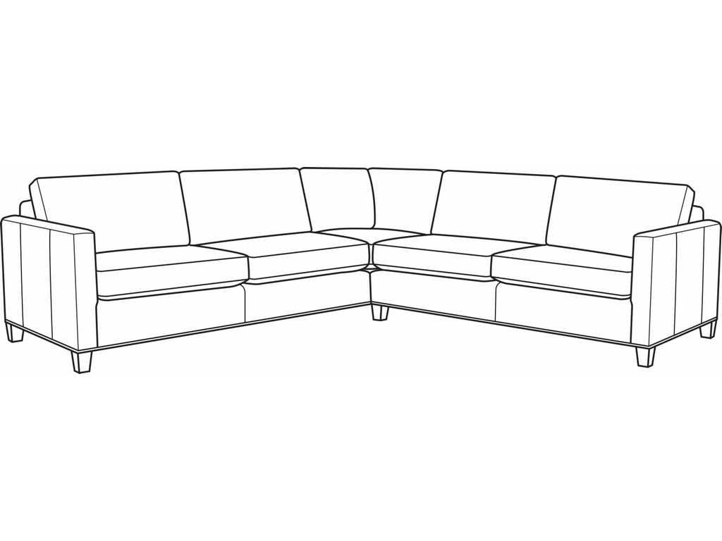 CR Laine L3100-10L  Quinn Leather Sectional