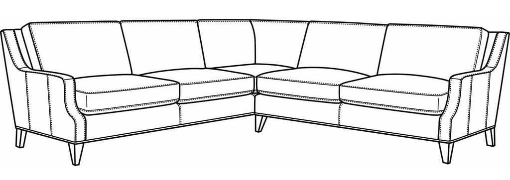 CR Laine L3770-10L  Austin Leather Sectional