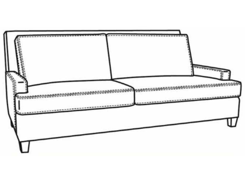 CR Laine L4444 Breakers Leather Loveseat