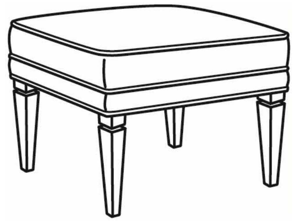 CR Laine L75-07  Terrance Leather Square Ottoman