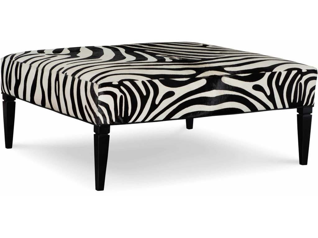 CR Laine L77-17  Trevor Leather Square Ottoman