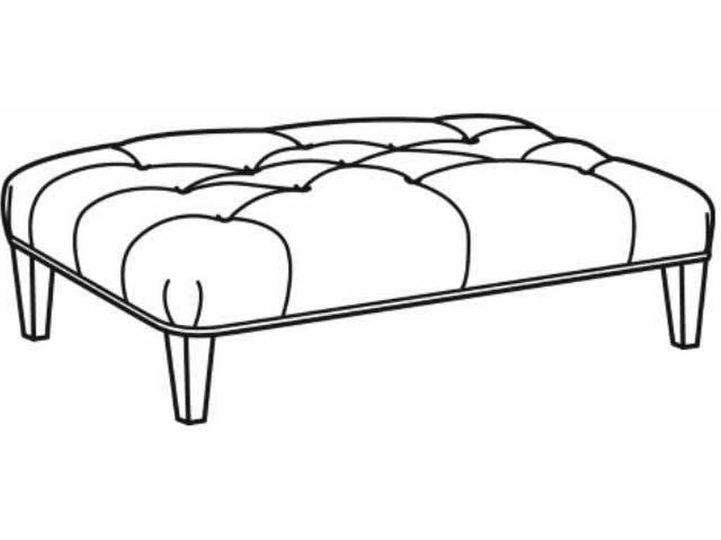 CR Laine L78-08  Nina Leather Rectangular Ottoman