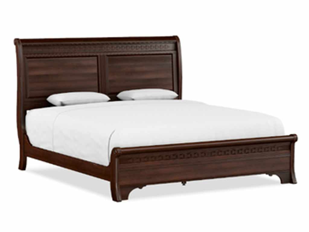 Durham 501-148B George Washington Architect King Sleigh Bed with Low Footboard