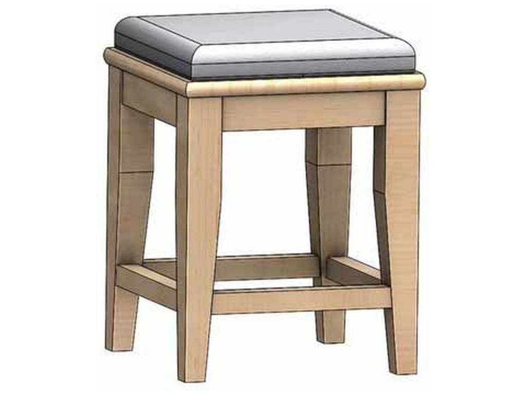 Durham 905-356 Solid Accents 20 inch Short Stool with Upholstered Seat