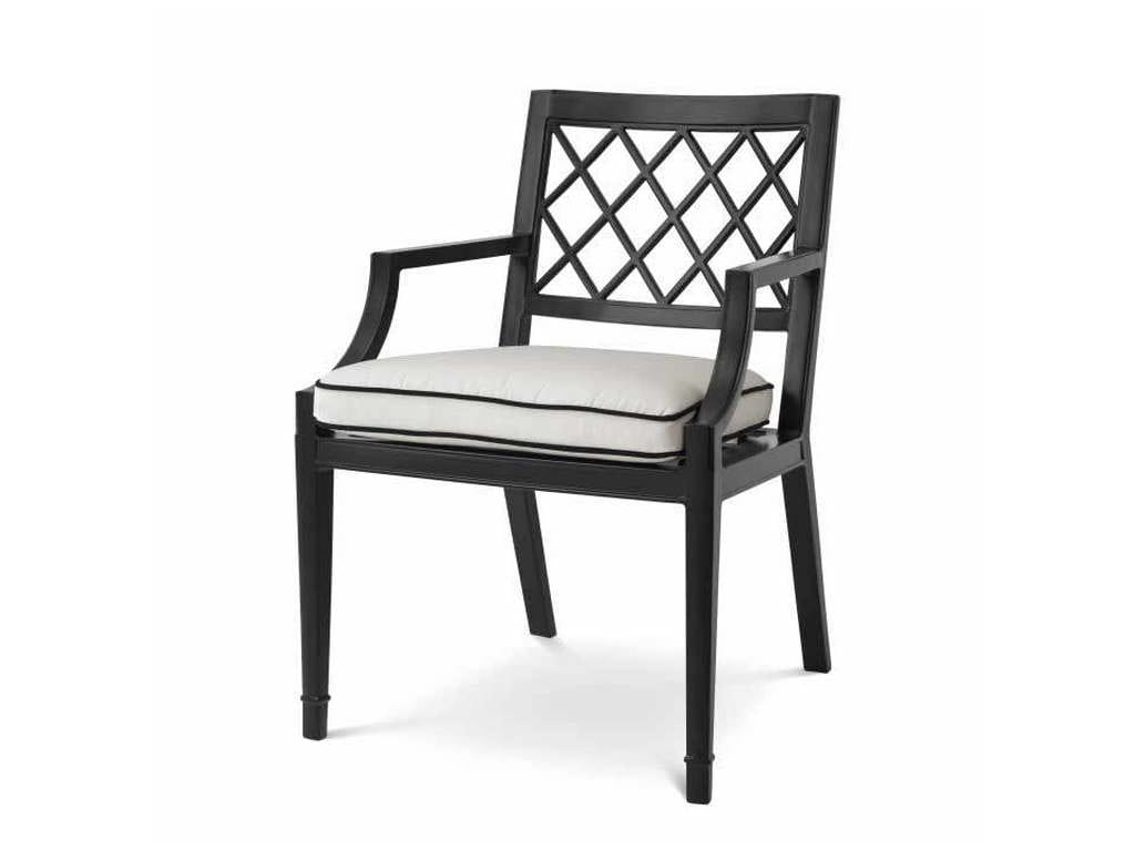 Eichholtz 113619  Outdoor Dining Chair Paladium With Arm