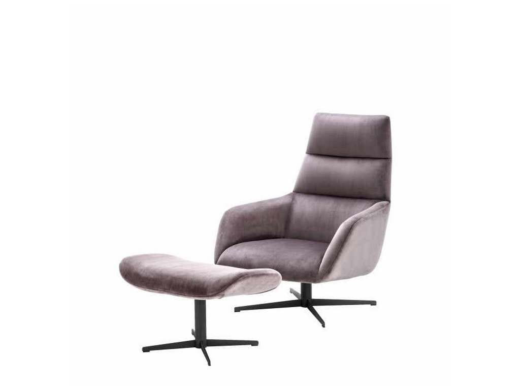 Eichholtz A112062  Swivel Chiar and Ottoman Nautilus