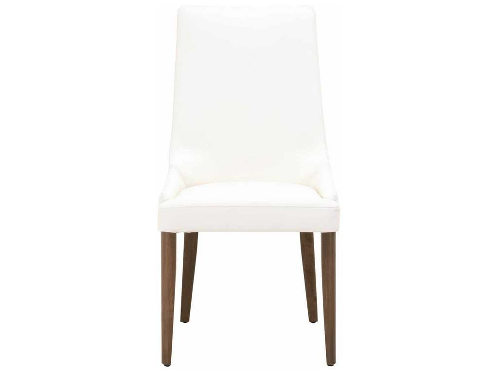 Essentials For Living 5131.ALA/WAL Aurora Dining Chair in Alabaster Top Grain Leather Walnut Essentials For Living 5131.ALA/WAL Aurora Dining Chair in Alabaster Top Grain Leather Walnut