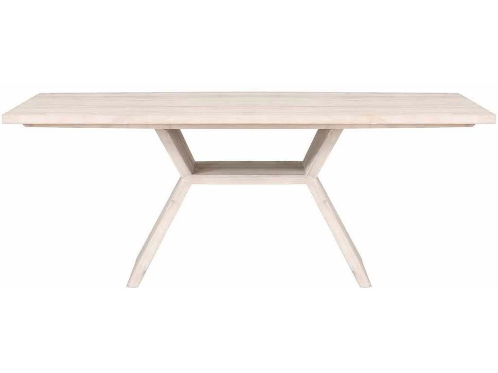 Essentials For Living 8014.WW-PNE  Bridge Dining Table in White Wash Pine