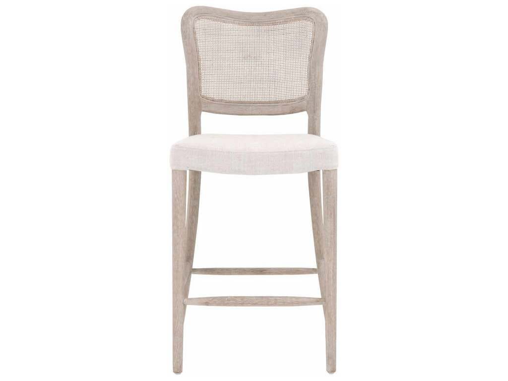 Essentials For Living 6661CS.BISQ/NG  Cela Counter Stool in Bisque Natural Gray Oak Cane