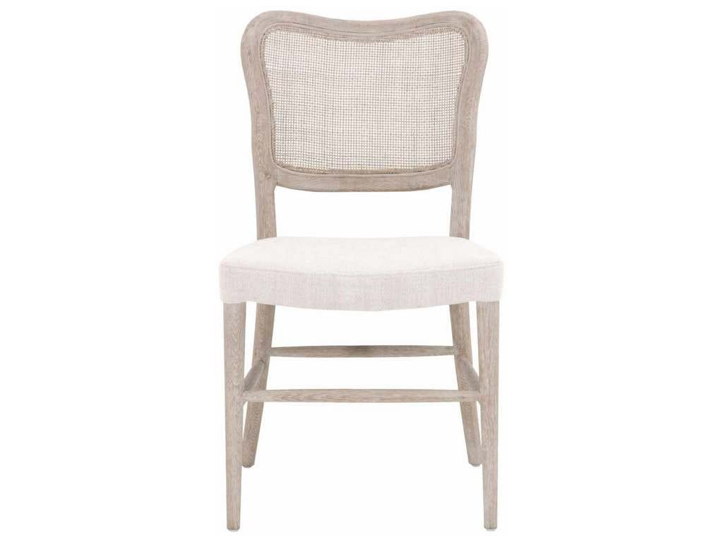 Essentials For Living 6661.BISQ/NG  Cela Dining Chair in Bisque Natural Gray Oak Cane