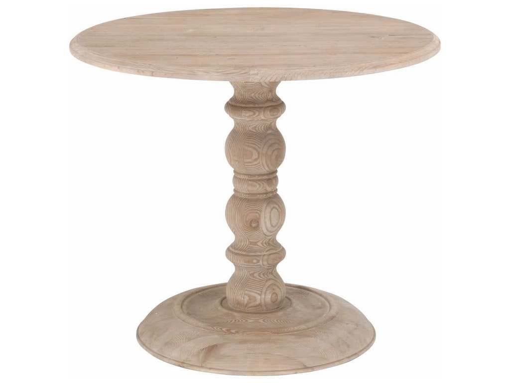 Essentials for Living 8043.SGRY-PNE  Chelsea 36 inch Round Dining Table in Smoke Gray Pine