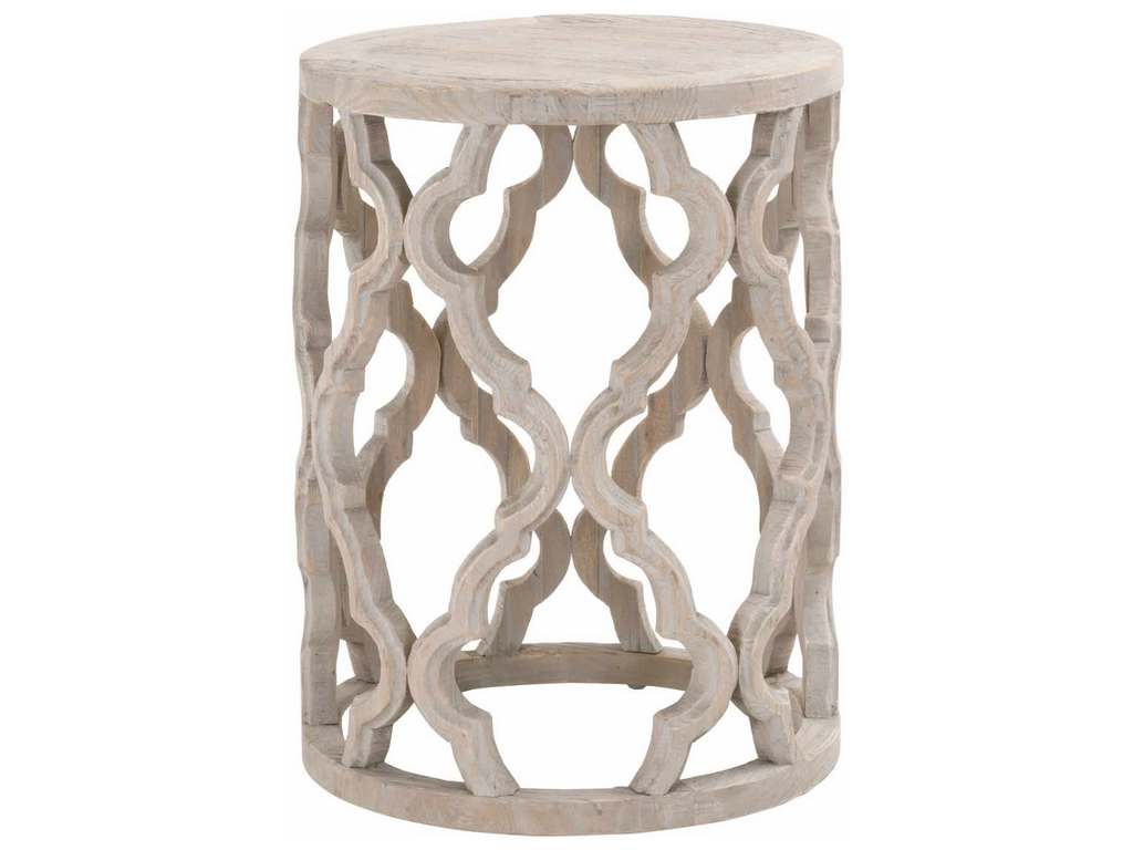 Essentials for Living 8028.SGRY-ELM Clover End Table in Smoke Gray Elm Essentials for Living 8028.SGRY-ELM Clover End Table in Smoke Gray Elm