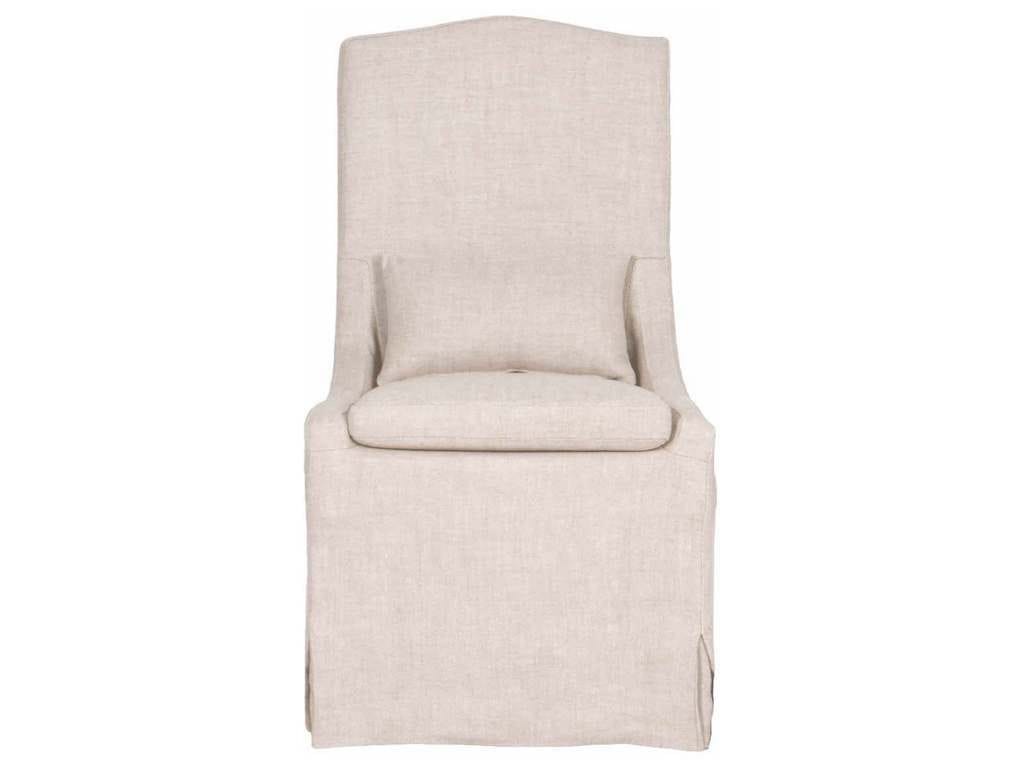 Essentials for Living 6419UP.BIS Colette Slipcover Dining Chair in Performance Bisque French Linen