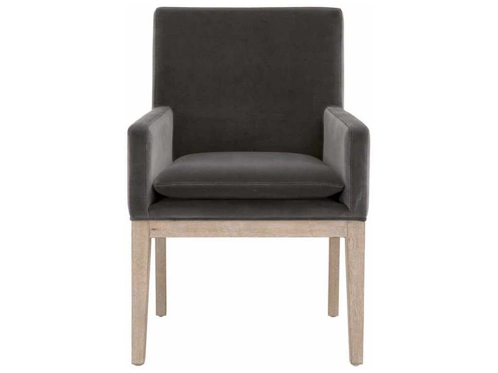 Essentials For Living 6664.DDOV/NG  Drake Arm Chair in Dark Dove Velvet Natural Gray Oak