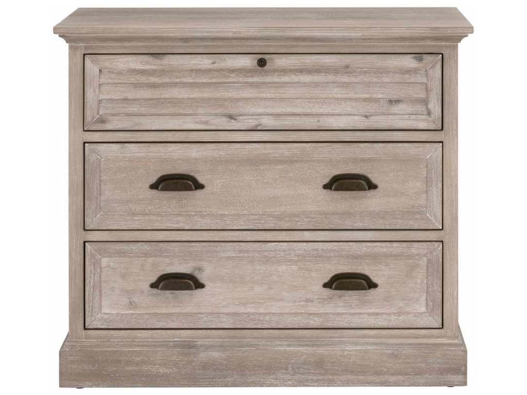 Essentials For Living 6054.NG  Eden 3 Drawer Nightstand in Natural Gray Acacia